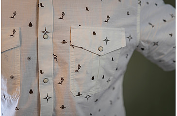 Image of Mountain Khakis Rodeo Printed Short Sleeve Woven Shirt Classic Fit - Mens, Parchment, S, O84102PARCHMENTS