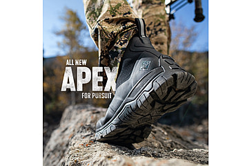 Image of Muck Boots Apex Zip Mid Boots - Women's, Black/White, 10, AXWZ-000-BLK-100