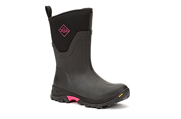 Image of Muck Boots Arctic Ice Grip A.T. Mid Boots - Women's, Black/Hot Pink, 11, ASVMA-404-PNK-110