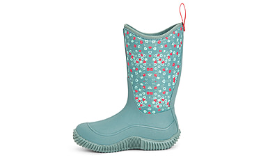 Image of Muck Boots Hale Rubber Boots - Kids, Trooper/Winter Floral, 9, KBH-2FLR-BLU-090