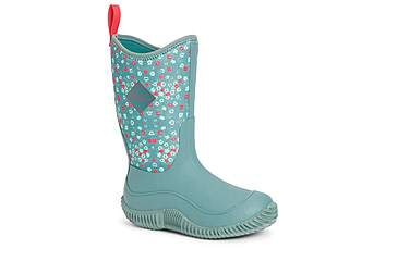 Image of Muck Boots Hale Rubber Boots - Kids, Trooper/Winter Floral, 9, KBH-2FLR-BLU-090