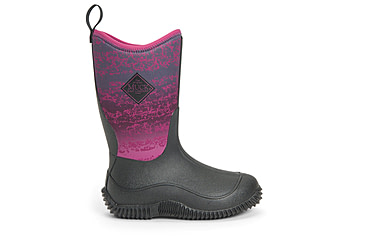 Image of Muck Boots Hale Rubber Boots - Kids, Black/Magenta Digi Terrain Fade, 11, KBH-004-BLK-110