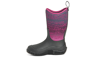 Image of Muck Boots Hale Rubber Boots - Kids, Black/Magenta Digi Terrain Fade, 11, KBH-004-BLK-110