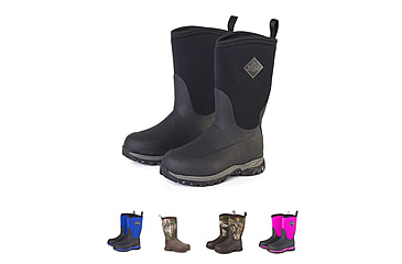 Image of Muck Boots Kids Rugged Ii Kids Performance Outdoor Sport, Black/Black, Black/Blue, Brown Realtree Xtra, Brown/Realtree Xtra, Pink/Black