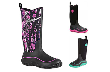 Image of Muck Boots Womens Hale Multi-Season Boot, Black / Muddy Girl Camo, Black/Hot Pink, Black/Jade