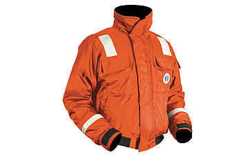 Image of Mustang Survival Classic Bomber Jacket w/SOLAS Reflective Tape - Small - Orange 27618