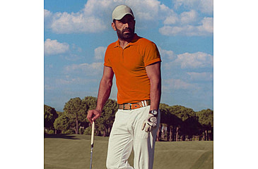 Image of Nexbelt Braided Golf Belt, Brunt Orange/White, PCD9848