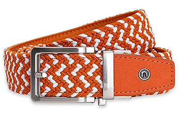 Image of Nexbelt Braided Golf Belt, Brunt Orange/White, PCD9848