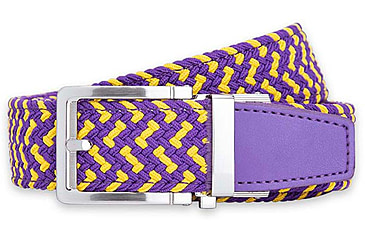 Image of Nexbelt Braided Golf Belt, Purple/Gold, PCD0339