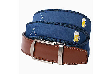 Image of Nexbelt Hampton Belt, Tan/Blue, Up to 50 Waist, PCM2302