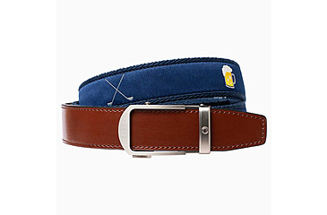 Image of Nexbelt Hampton Belt, Tan/Blue, Up to 50 Waist, PCM2302