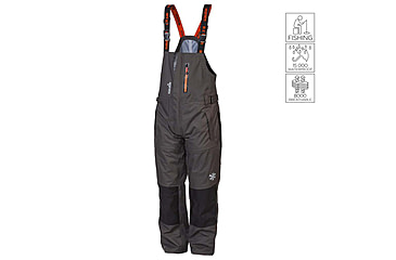 Image of Norfin Pro Dry 3 Rain Bibs - Men's, Brown Black, 2XL, 514705-XXL