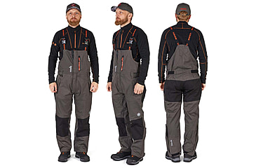 Image of Norfin Pro Dry 3 Rain Bibs - Men's, Brown Black, 2XL, 514705-XXL
