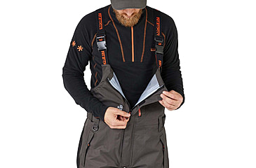 Image of Norfin Pro Dry 3 Rain Bibs - Men's, Brown Black, 2XL, 514705-XXL