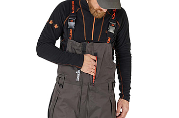 Image of Norfin Pro Dry 3 Rain Bibs - Men's, Brown Black, 2XL, 514705-XXL