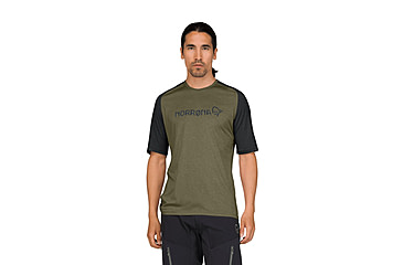 Image of Norrona Fjora Equaliser Lightweight T-Shirt - Mens, Olive Night, Small, 2233-25-3301-S