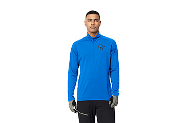 Image of Norrona Fjora Equaliser Long Sleeve Zip Top - Mens, Skydiver, Extra Large, 2214-21-2336-XL