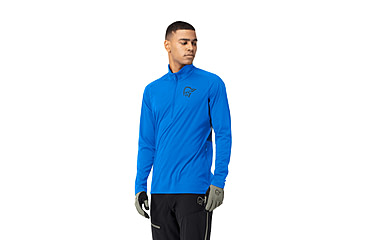 Image of Norrona Fjora Equaliser Long Sleeve Zip Top - Mens, Skydiver, Extra Large, 2214-21-2336-XL