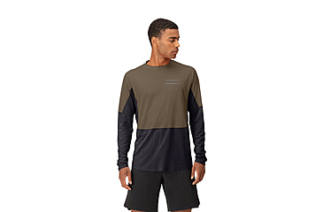 Image of Norrona Senja Equaliser Lightweight Long Sleeve Shirt - Mens, Olive Night, Extra Large, 5820-23-3301-XL