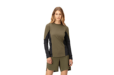 Image of Norrona Senja Equaliser Lightweight Long Sleeve Shirt - Womens, Olive Night, Extra Small, 5824-23-3301-XS