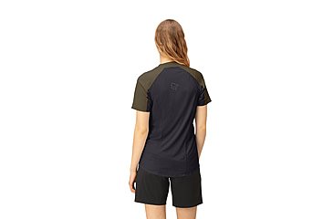 Image of Norrona Senja Equaliser Lightweight T-Shirt - Womens, Olive Night, Medium, 5807-23-3301-M