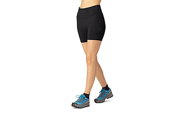 Image of Norrona Senja Equaliser Stretch 6in Tights - Womens, Caviar, Medium, 5825-23-7718-M