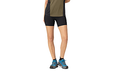 Image of Norrona Senja Equaliser Stretch 6in Tights - Womens, Caviar, Medium, 5825-23-7718-M