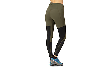 Image of Norrona Senja Equaliser Stretch Tights - Womens, Olive Night/Caviar, Medium, 5808-23-3329-M