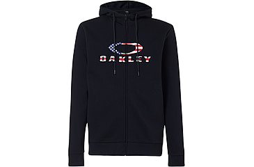 Image of Oakley SI Bark FZ Hoodie 2.0 - Mens, Black/American Flag, Small, FOA402598-01V-S