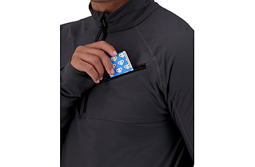 Image of Obermeyer Flex 1/4 Zip Top - Mens, Coal, Small, 29013-20004-S