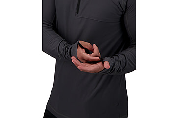 Image of Obermeyer Flex 1/4 Zip Top - Mens, Coal, Small, 29013-20004-S
