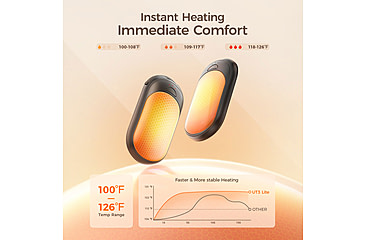 Image of Ocoopa UT3 Liteplus Magnetic Rechargeable Hand Warmers, Black on Black, UT3053-BK-BK-Plus