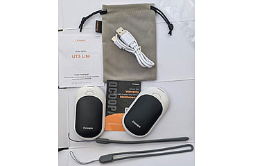 Image of Ocoopa UT3 Liteplus Magnetic Rechargeable Hand Warmers, Black on White, UT3053-BK-WH-Plus
