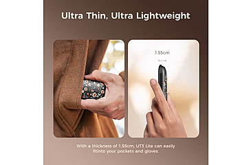 Image of Ocoopa UT3 Liteplus Magnetic Rechargeable Hand Warmers, Flower, UT3053-HUHD-BK-Plus