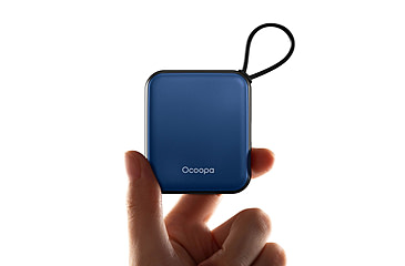 Image of Ocoopa UT5 Nano Rechargeable Hand Warmer, Blue on Black, UT3042-BU-BK
