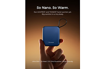 Image of Ocoopa UT5 Nano Rechargeable Hand Warmer, Blue on Black, UT3042-BU-BK