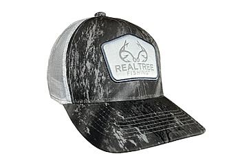 Image of Outdoor Cap Realtree Fishing Grey/White Mesh Back w/Woven Realtree label, RTF03A GW