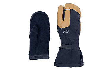 Image of Outdoor Research Arete Modular Gore-Tex 3-Finger Gloves, Black/Dark Natural, XL, 3221532508009