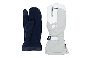 Image of Outdoor Research Arete Modular Gore-Tex 3-Finger Gloves, Pro Khaki/Oyster, Large, 3221532800008