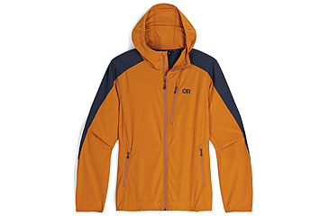 Image of Outdoor Research Ferrosi Hoodie - Mens, Marmalade/Naval Blue, XL, 2876172327009