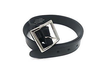Image of Perfect Fit 1.25in Finest Leather Belt w/ Chrome Buckle, Plain, Black, 30, 5002-CH-30