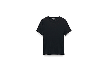 Image of prAna Foundation Rib Tee - Womens, Black Heather, S, 1970821-001-S