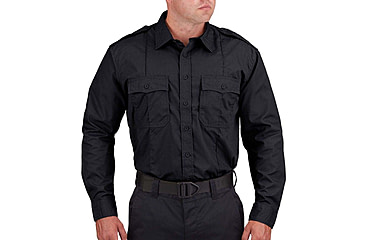 Image of Propper Duty Ripstop Long Sleeve Shirt - Mens, Black, Medium, Large, F533850001M3
