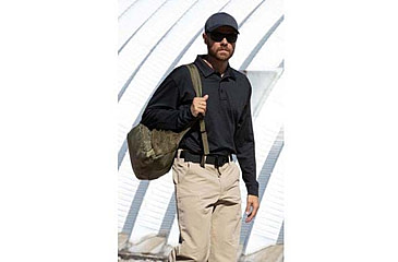 Image of Propper EdgeTec Long Sleeve Polo - Mens, Black, 4XL, F58245M0014XL
