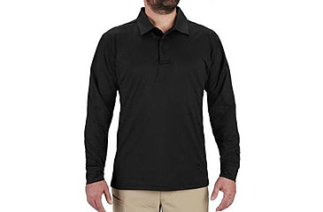 Image of Propper EdgeTec Long Sleeve Polo - Mens, Black, 4XL, F58245M0014XL