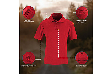 Image of Propper EdgeTec Short Sleeve Polo - Womens, Red, XS, F58035M600XS