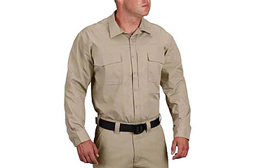 Image of Propper RevTac Stretch Tactical Long Sleeve Shirt - Mens, Khaki, Medium, Large, F531705250M3