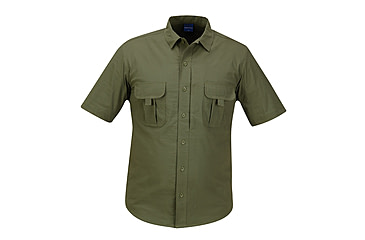 Image of PROPPER Summerweight Tactical Mens Short Sleeve Shirt, Olive Green, 4XL F53743C3304XL