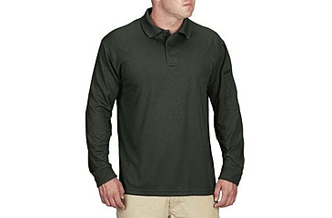 Image of Propper Uniform Long Sleeve Polo - Mens, Dark Green, XS, F53564C311XS
