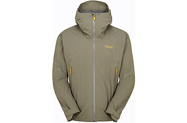 Image of Rab Downpour Light Jacket - Mens, Light Khaki, Extra Large, QWG-90-LKH-XLG